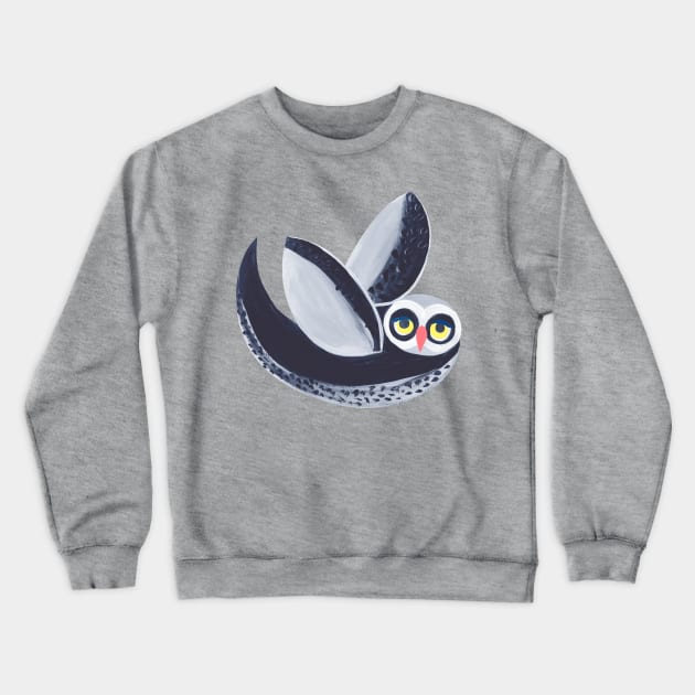 Fly fly grey owl Crewneck Sweatshirt by estudioanzol